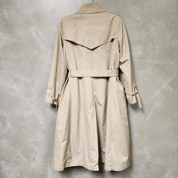 Vintage Neil Martin Men's Zip out Lining Tan Belted Trench Coat Size 16 - Picture 3 of 9